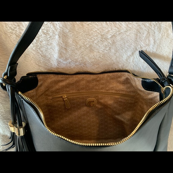 Black Hand Bag w/ Tassels. - Picture 5 of 5